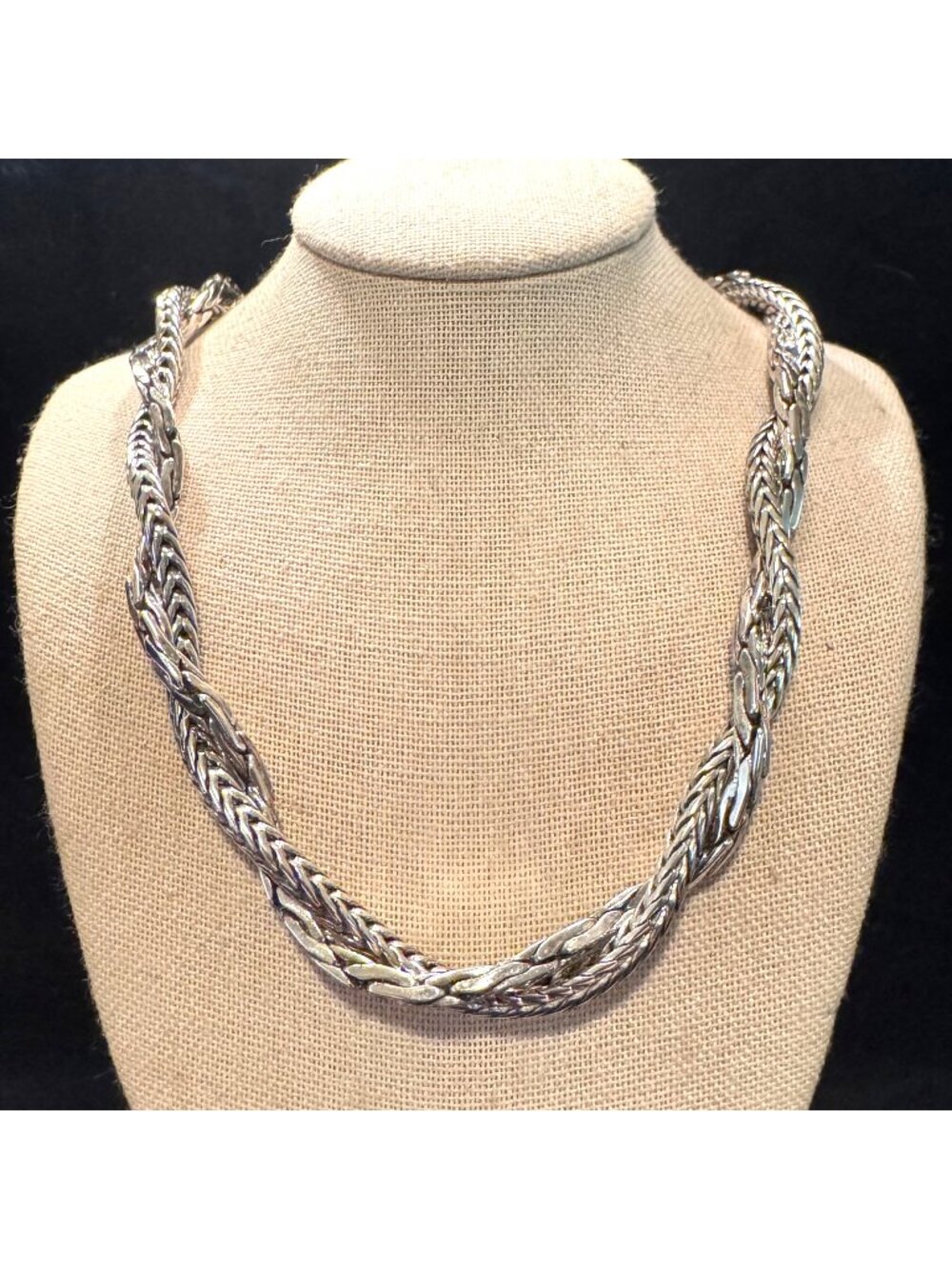 Premier Designs Sterling Silver Plated Double Chain Adjustable Length Necklace